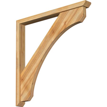 Ekena Millwork Legacy Slat Rough Sawn Bracket w/ Offset Brace, Western Red Cedar, 4"W x 40"D x 40"H BKT0402X40X40LEC06RWR